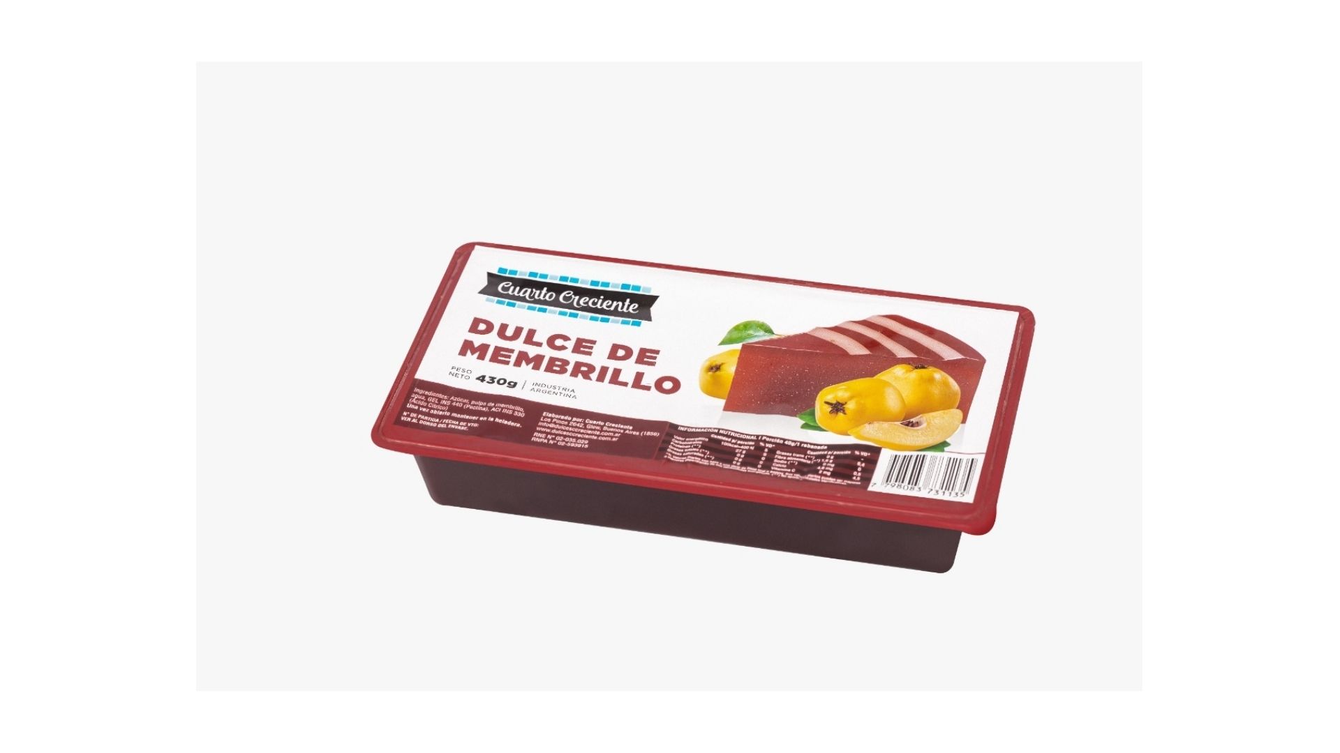 CUARTO CRECIENTE DULCE MEMBRILLO 500 GRS SOLIDO