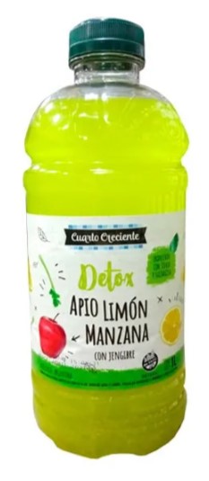 CUARTO CRECIENTE JUGO DETOX APIO,LIMON, MZN 1 LT