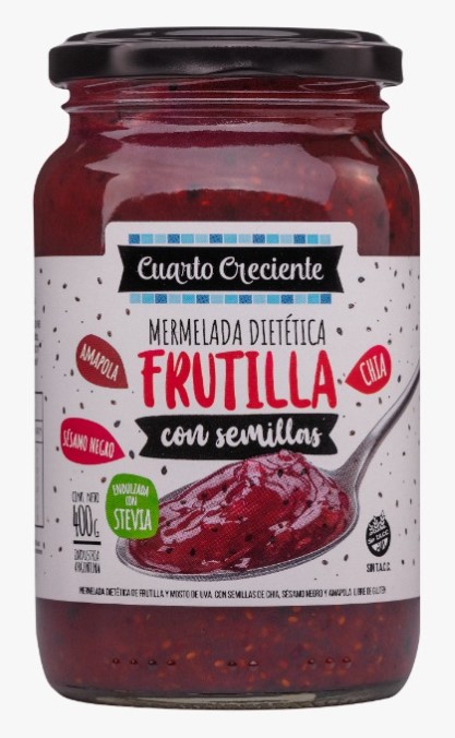 CUARTO CRECIENTE MERMELADA FRUTILLA CON SEMILLAS 400 GRS