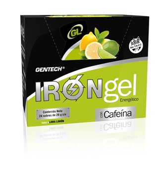 Gentech IRON GEL C/CAFEINA LIMA LIMON 24 unid