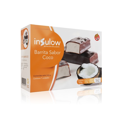 INSULOW BARRITA SABOR COCO 7 UNID