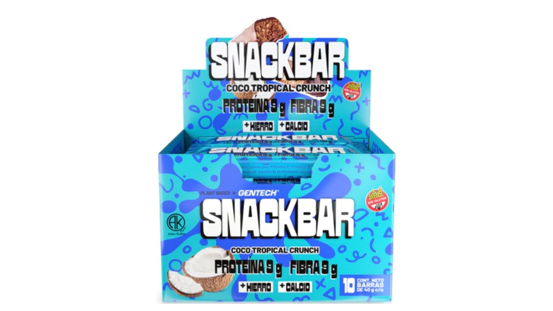 GENTECH SNACKBAR COCO TROPICAL 10 UNID