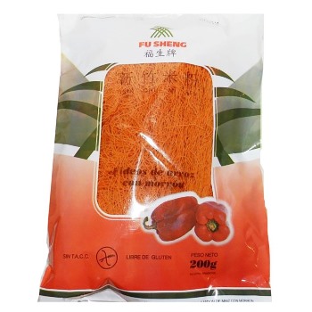 Fu Sheng FIDEOS ARROZ MORRON FINOS 200 grs