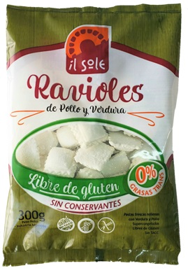 Il Sole RAVIOLES DE POLLO Y VERDURA 300 grs