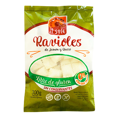 IL SOLE RAVIOLES JAMON Y QUESO 300 GRS