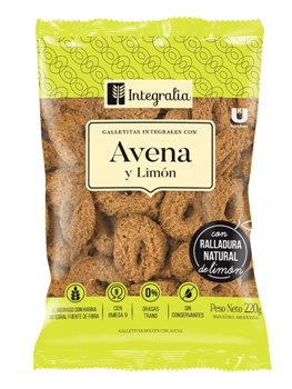 Integralia ARITOS DULCES DE AVENA, MIEL Y LIMON 220 grs