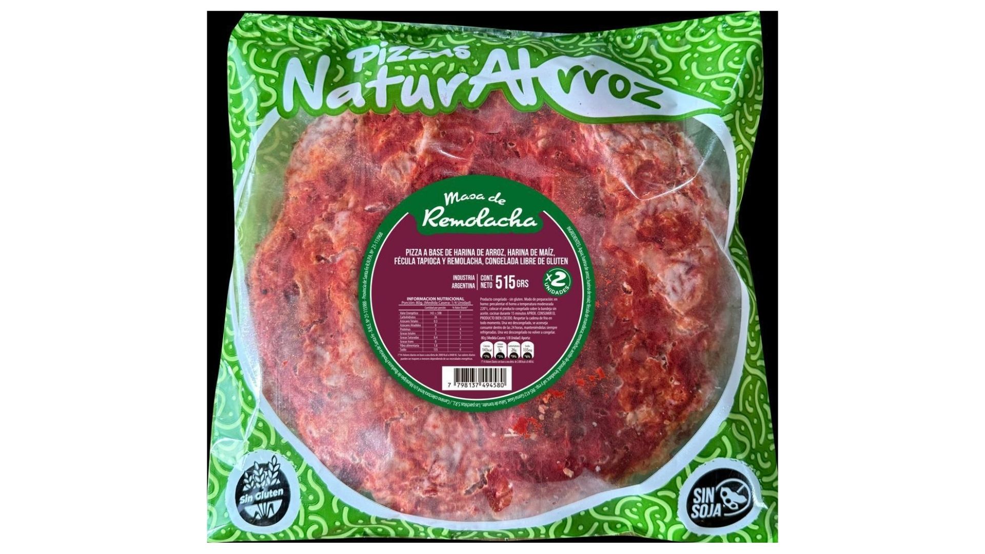 NATURALRROZ PRE PIZZA REMOLACHA 2 UNID