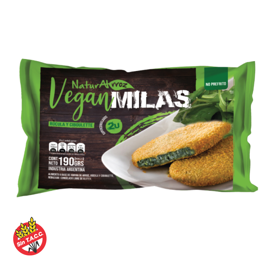 NATURALRROZ VEGAN MILA RUCULA Y CIBOULLETTE 2 UNID