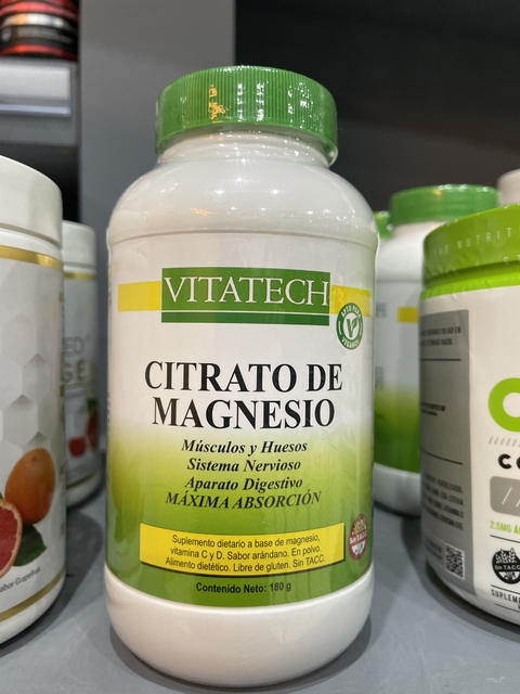 VITATECH CITRATO DE MAGNESIO ARANDANO 180 GRS