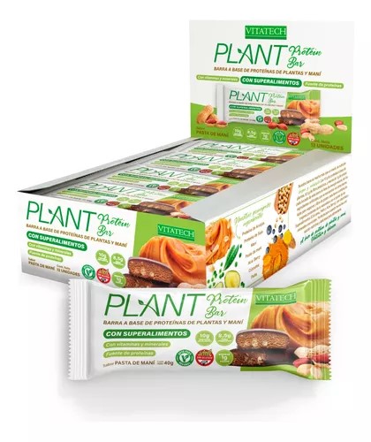 VITATECH PLAN PROTEIN BAR PASTA DE MANI 12 UNID