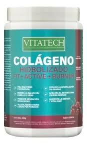 VITATECH COLAGENO HIDROLIZADO FIT+ACTIVE+BURNER CEREZA 383 GRS