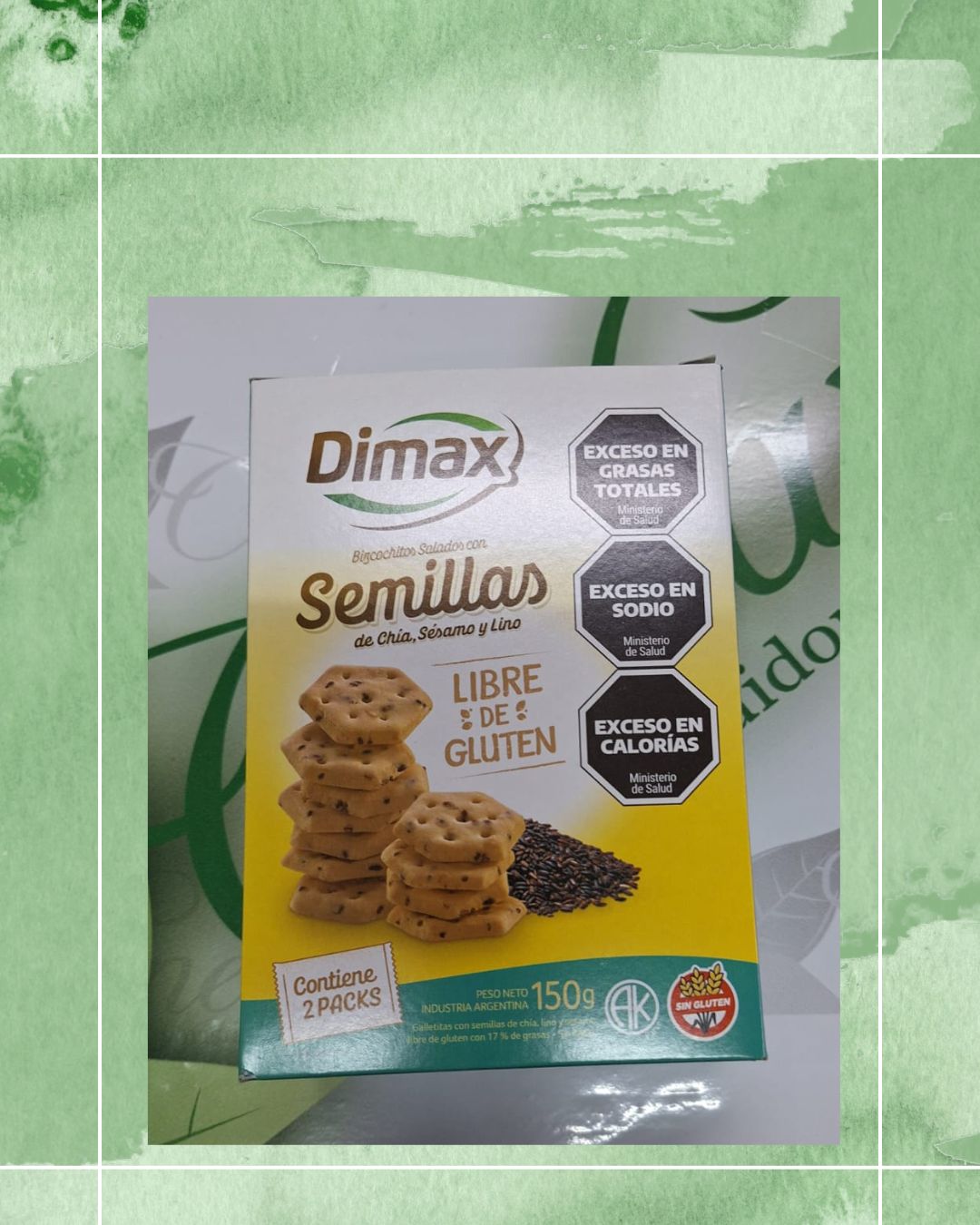 DIMAX BIZCOCHITOS CON SEMILLAS 150 GRS
