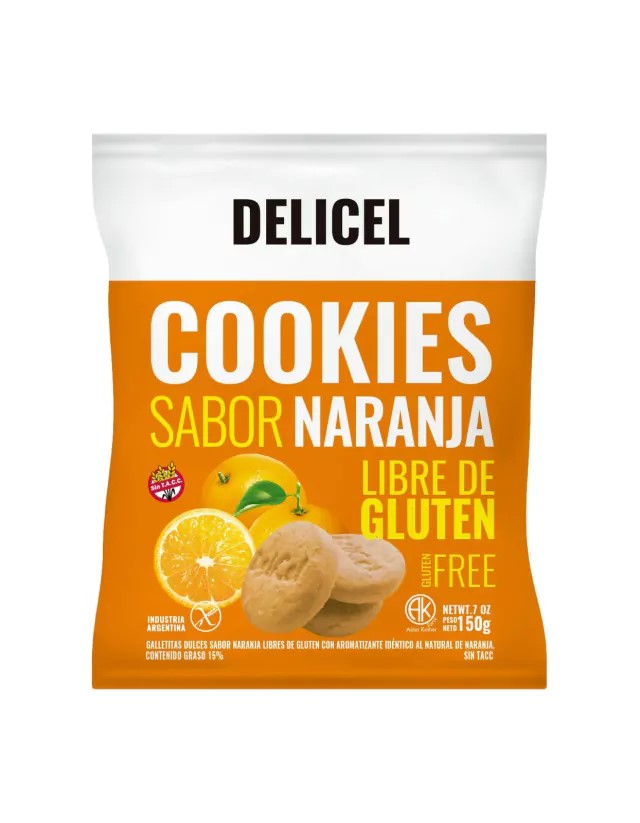 DeliCel COOKIES NARANJA 200 grs