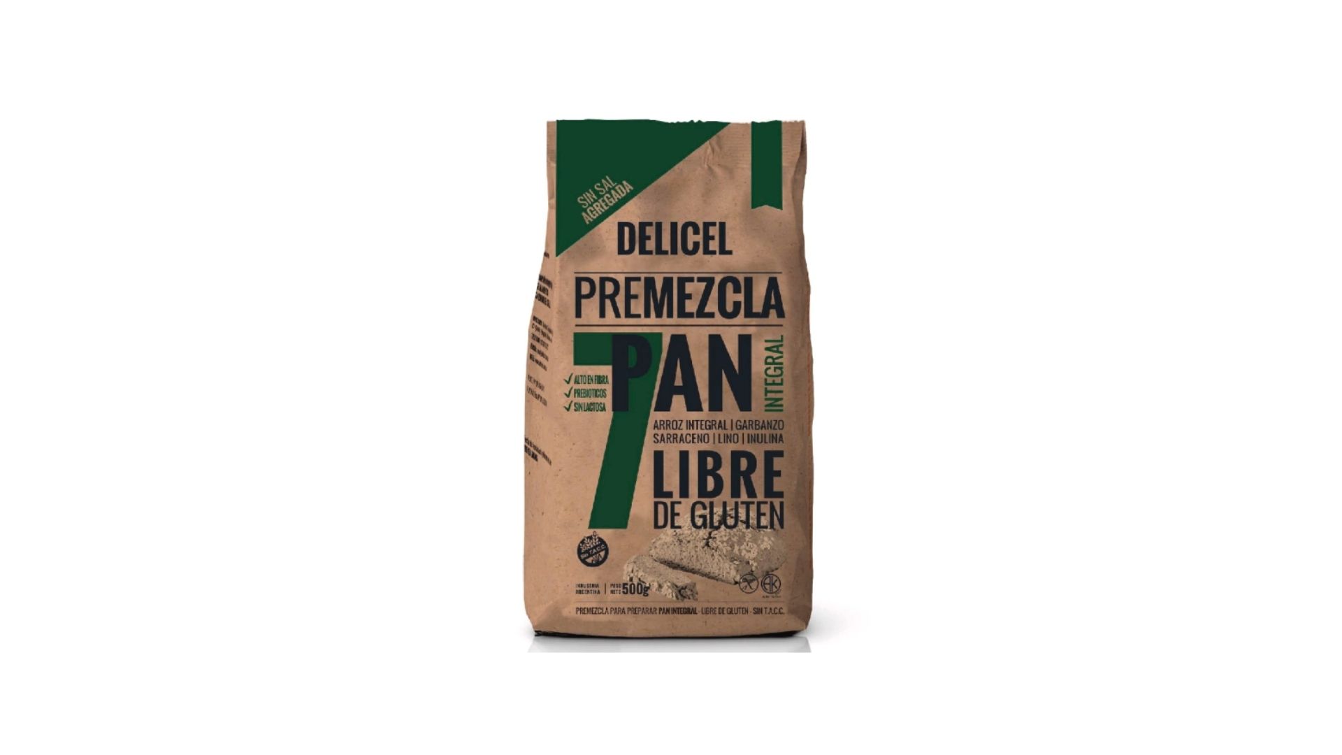 DELICEL PREMEZCLA PAN INTEGRAL 500 GRS