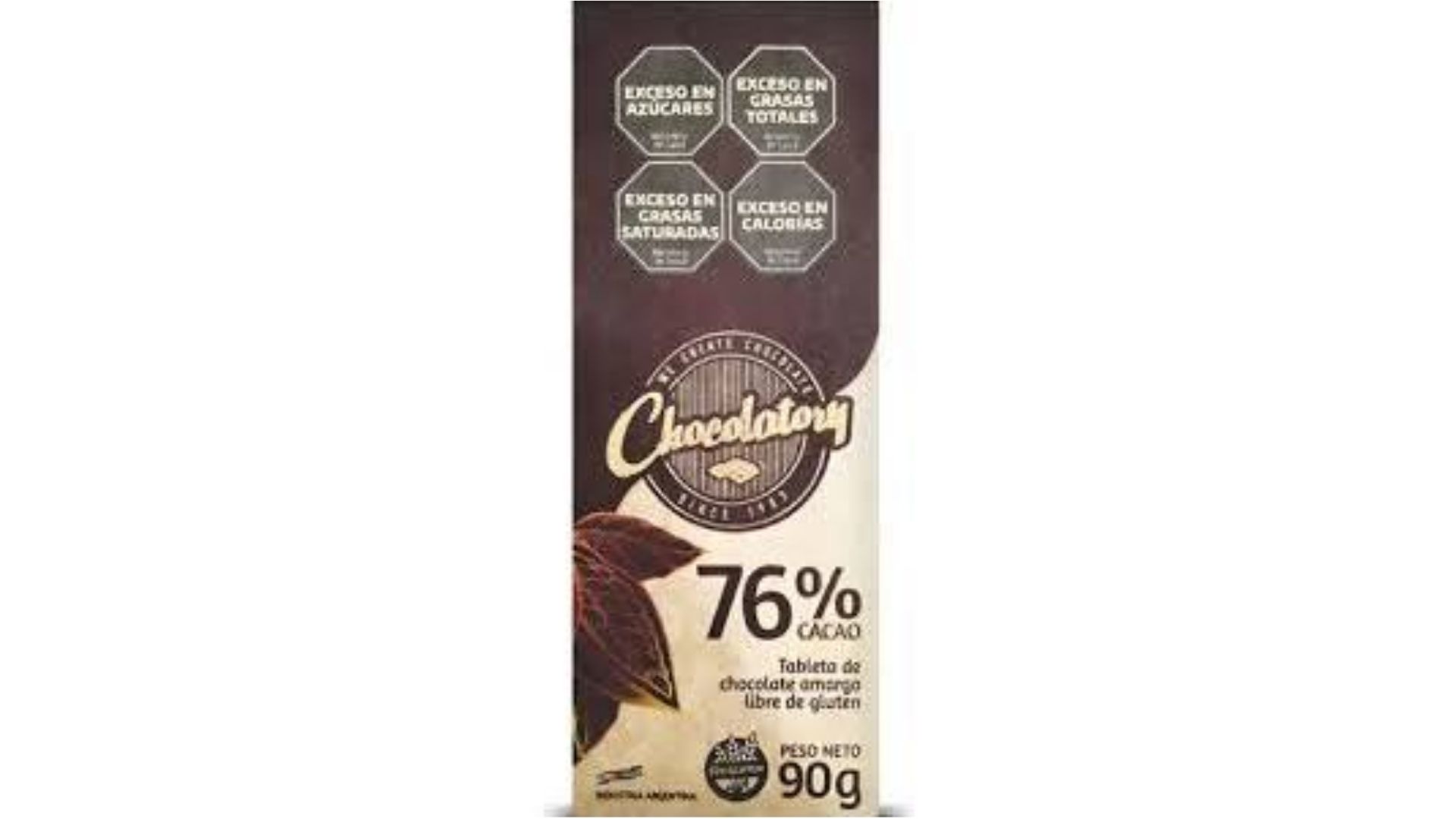 CHOCOLATORY CHOCOLATE AMARGO 76 % 90 GRS