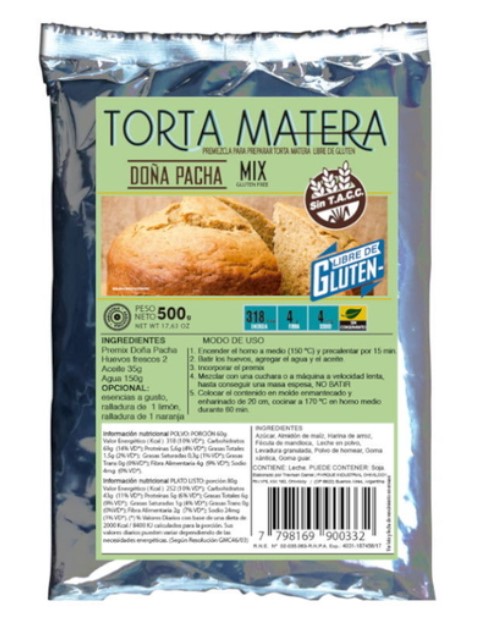 DOÑA PACHA PREM TORTA MATERA 500 GRS