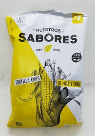 NUESTROS SABORES NACHOS MAIZ Y CHIA 80 GRS