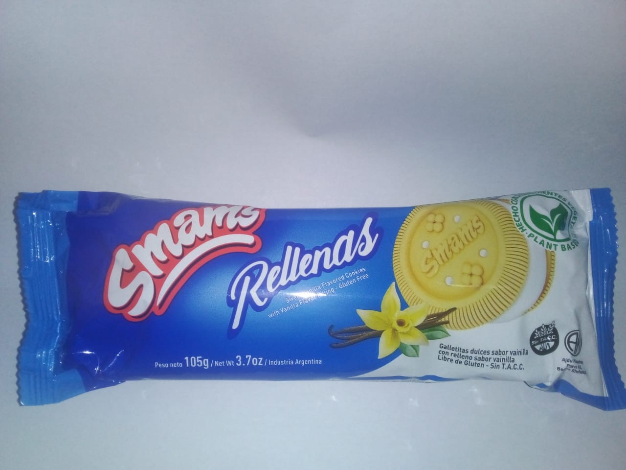 Smams RELLENAS VAINILLA A BASE DE PLANTAS 105 grs