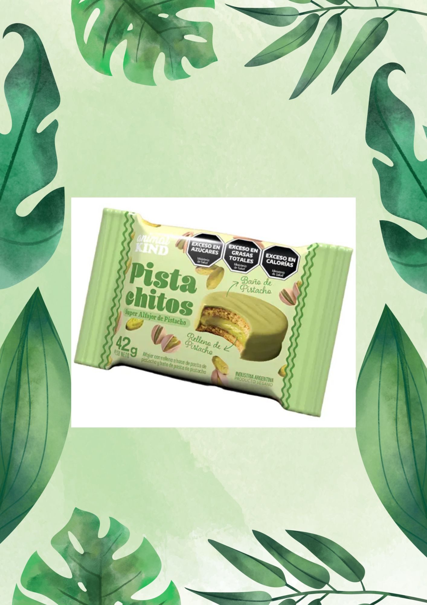 ANIMAL KIND SUPER ALFAJOR PISTACHO 18 UNID