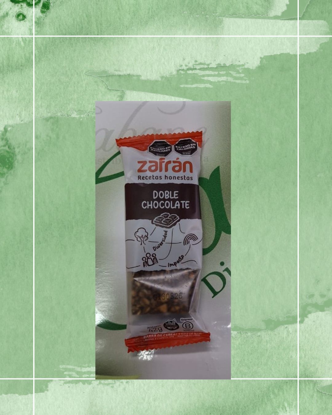 ZAFRAN BARRA DOBLE CHOCOLATE 12 UNID