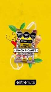 ENTRENUTS MANI TOSTADO LIMON PICANTE 100 GRS