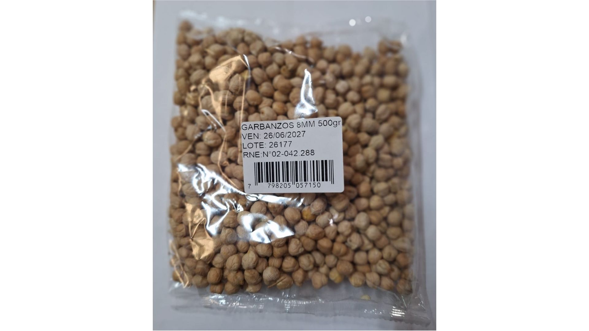 KOS FOOD GARBANZOS 8 MM 500 GRS