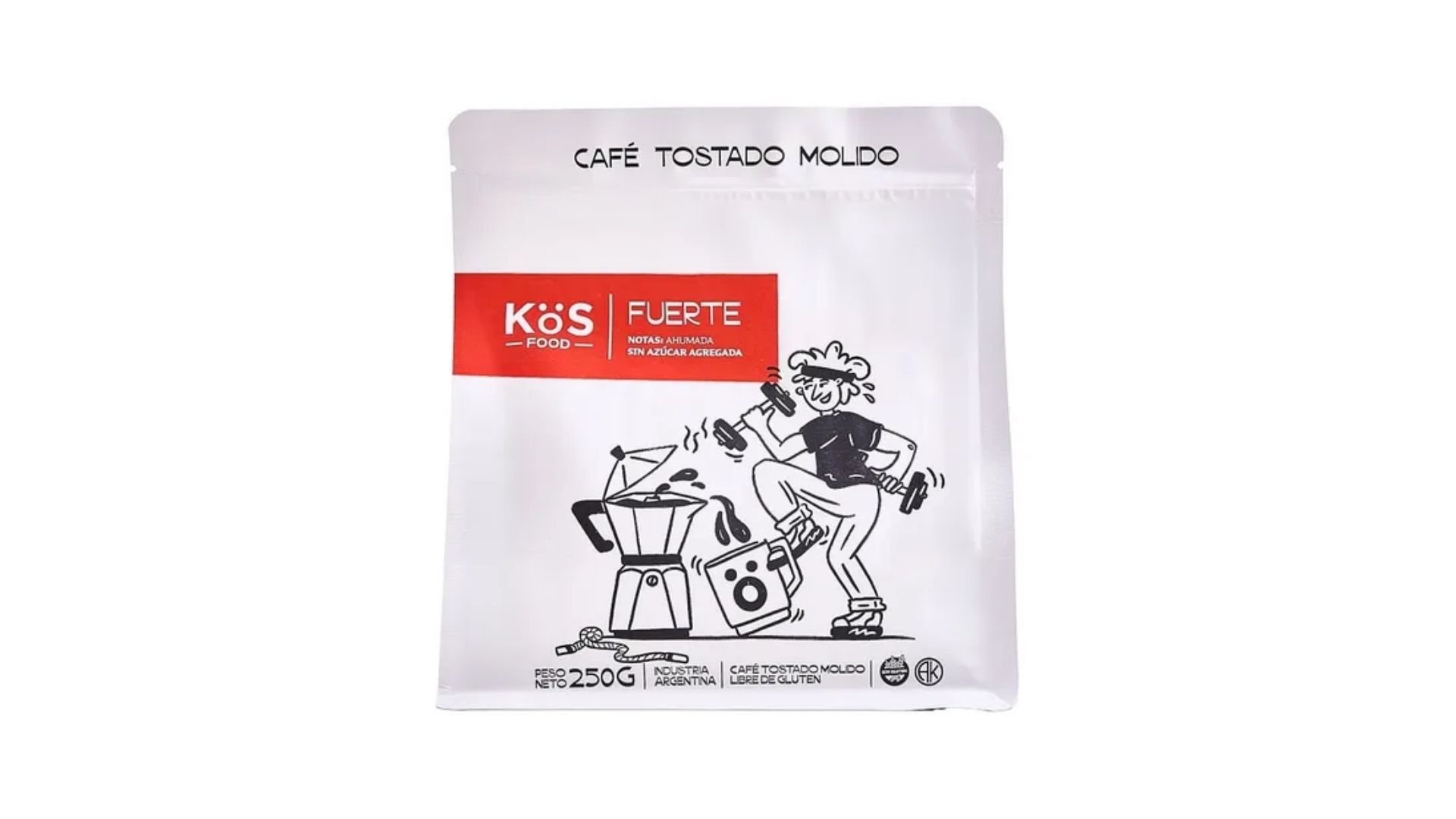KOS FOOD CAFE TOSTADO MOLIDO FUERTE 250 GRS