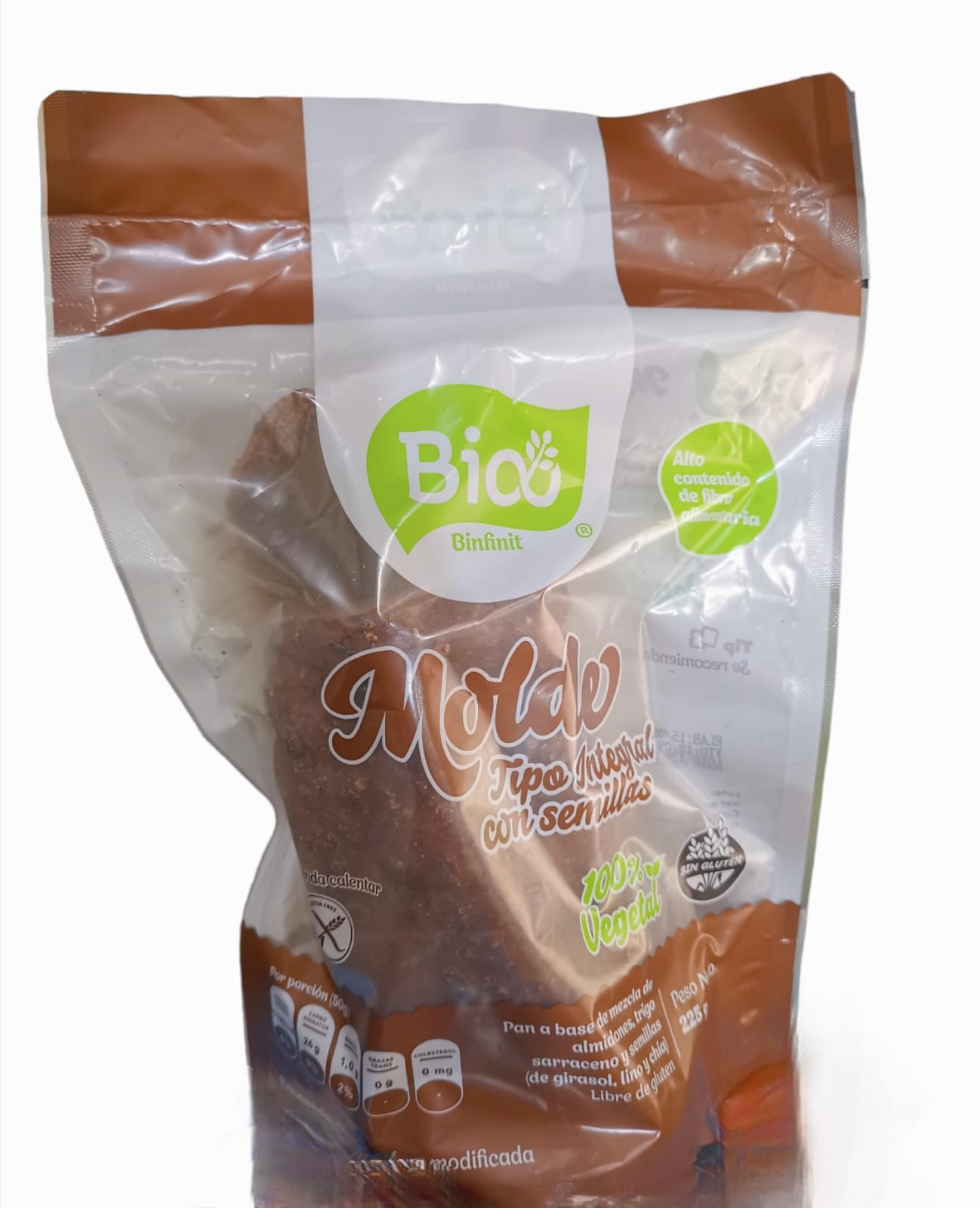 BIOO PAN MOLDE INTEGRAL SEMILLAS 225 GRS