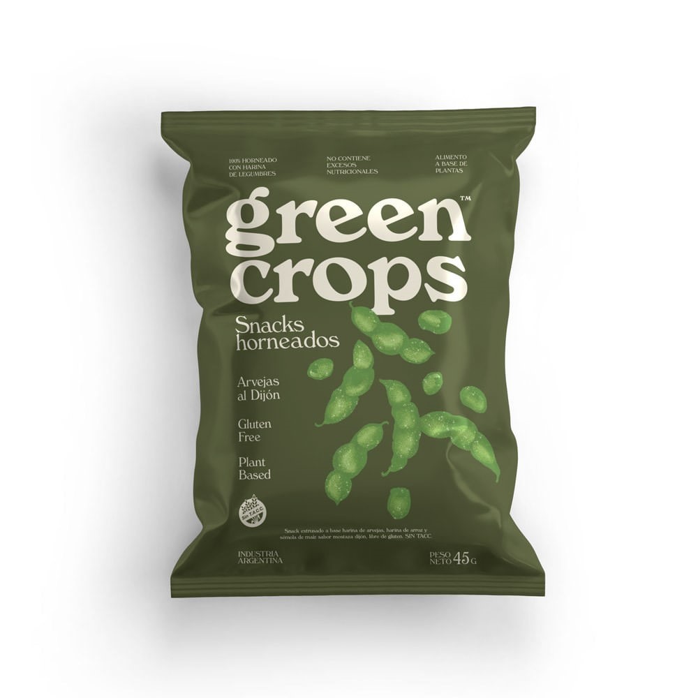 GREEN CROPS SNACKS ARVEJAS AL DIJON 45 GRS
