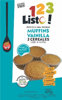 123 Listo MUFFINS DE VAINILLA 420 grs