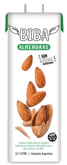 BIBA BEBIDA DE ALMENDRAS SIN AZUCAR 1 LT