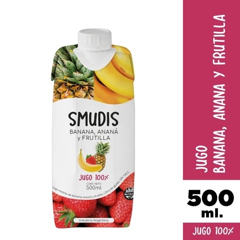 SMUDIS JUGO BANANA, ANANA Y FRUTILLA 500 ML