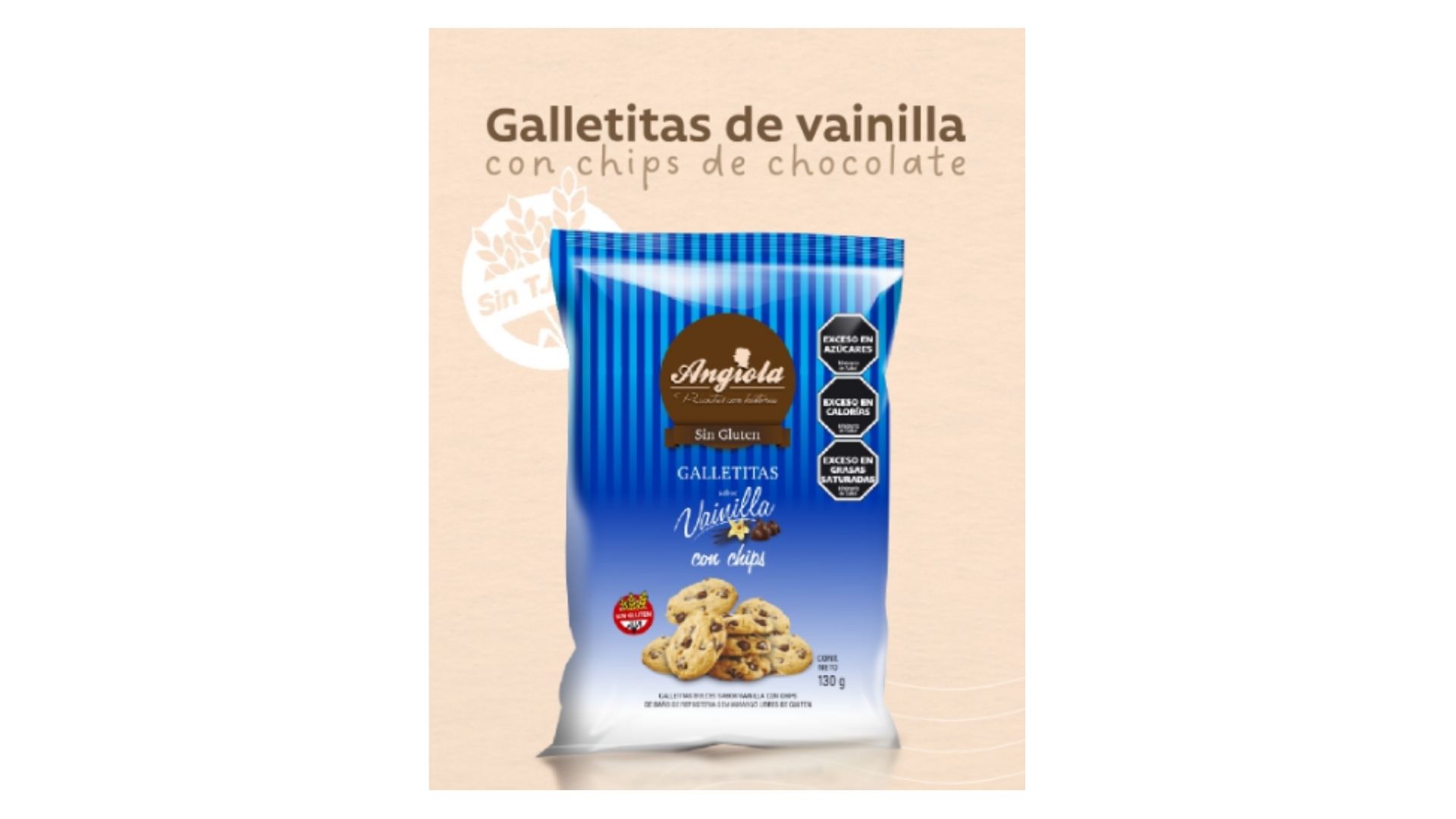 ANGIOLA GALLETITAS VAINILLA CON CHIPS 130 GRS