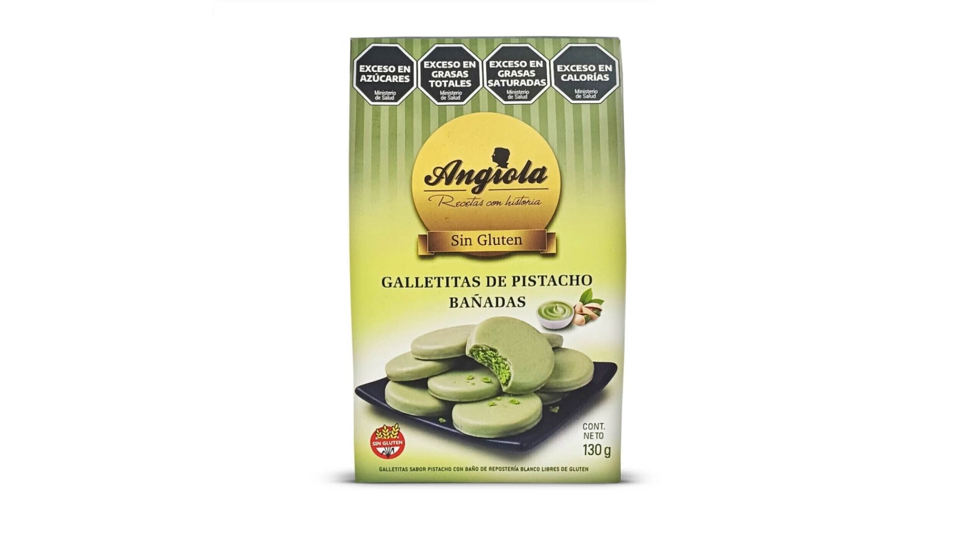 ANGIOLA GALLETITAS DE PISTACHO BAÑADAS 130 GRS
