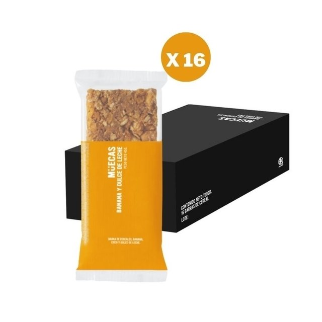 MUECAS BANANA Y DULCE DE LECHE 16 UNID