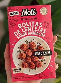 MOLE BOLITAS DE LENTEJAS SABOR BARBACOA 200 GRS