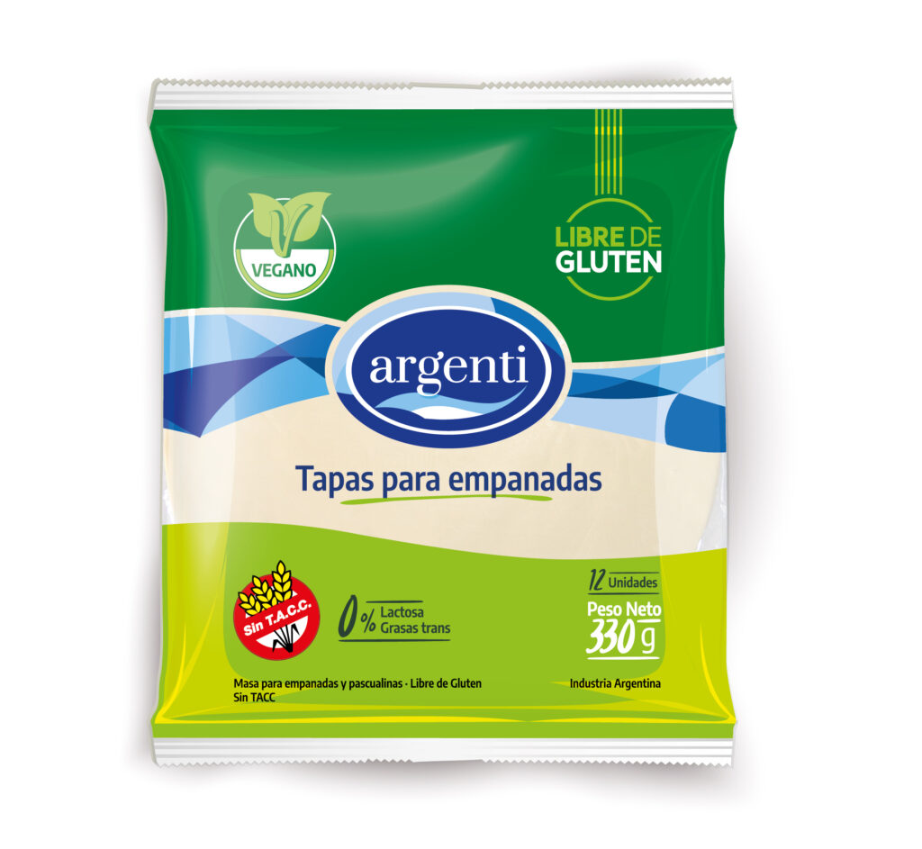 ARGENTI TAPAS EMPANADAS VEGANAS SIN TACC 330 GRS