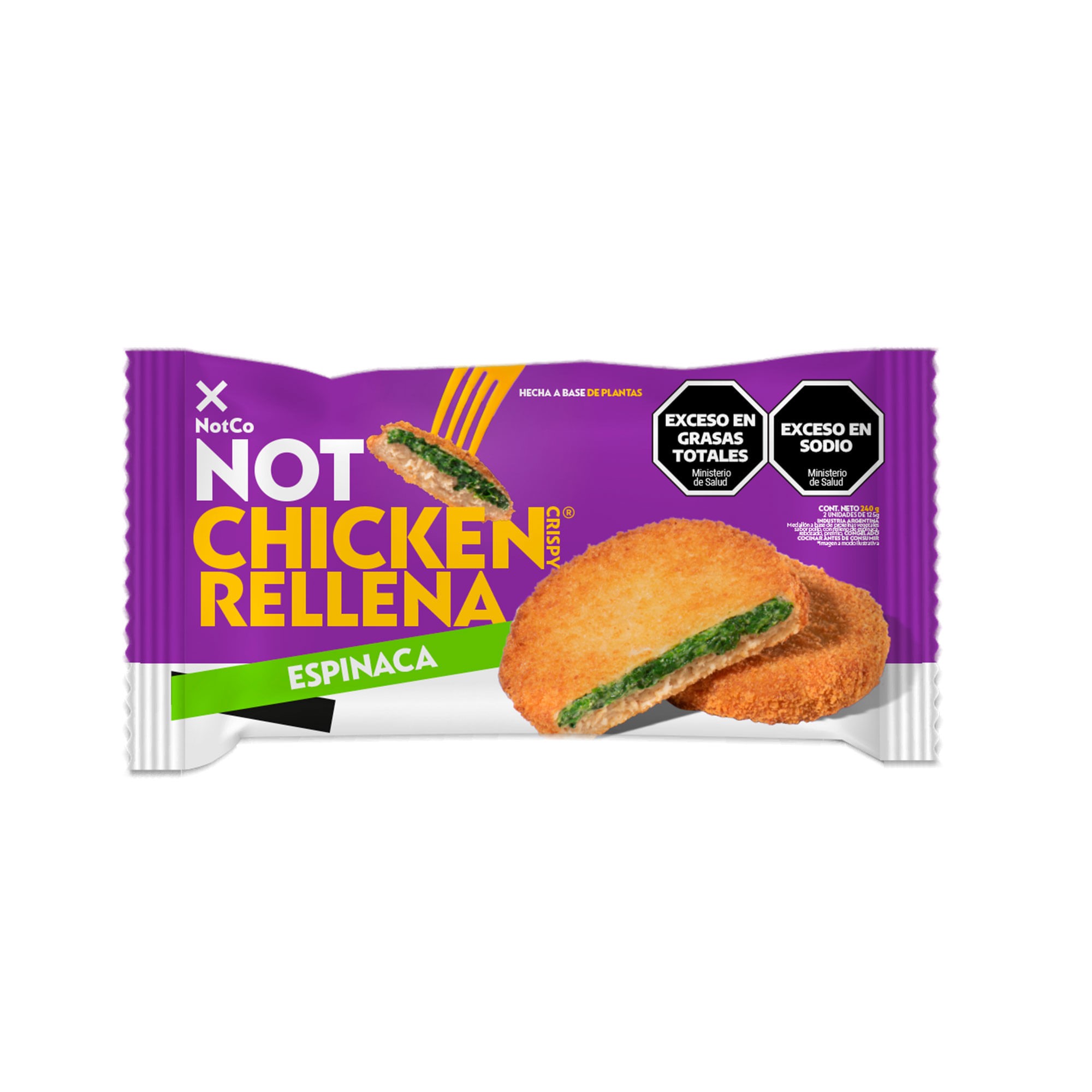 NOTCO CHICKEN MILA ESPINACA 240 GRS
