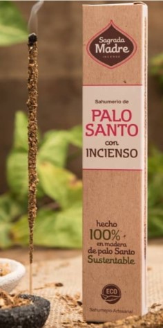 SAGRADA MADRE SAHUMERIO PALO SANTO CON INCIENSO