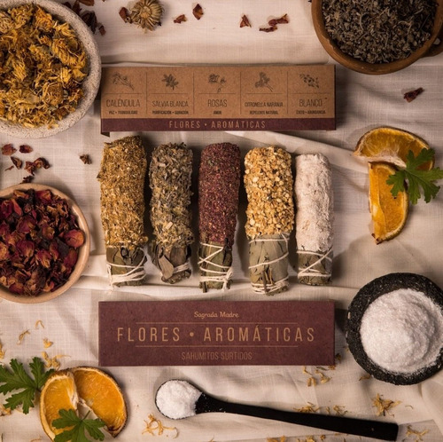 SAGRADA MADRE SAHUMITOS SURTIDOS X 5 FLORES Y AROMATICAS