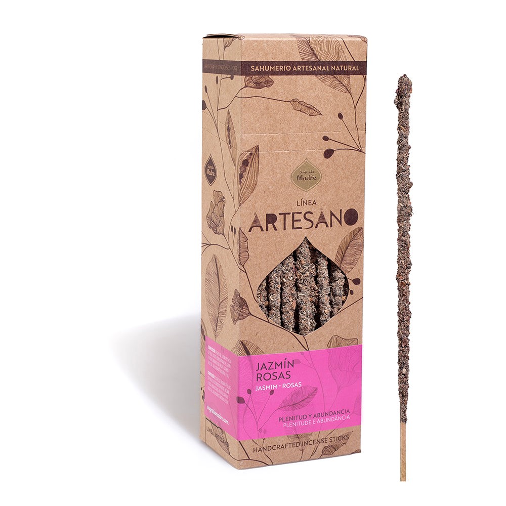 SAGRADA MADRE SAHUMERIO ARTESANO JAZMIN ROSA 30 UNID