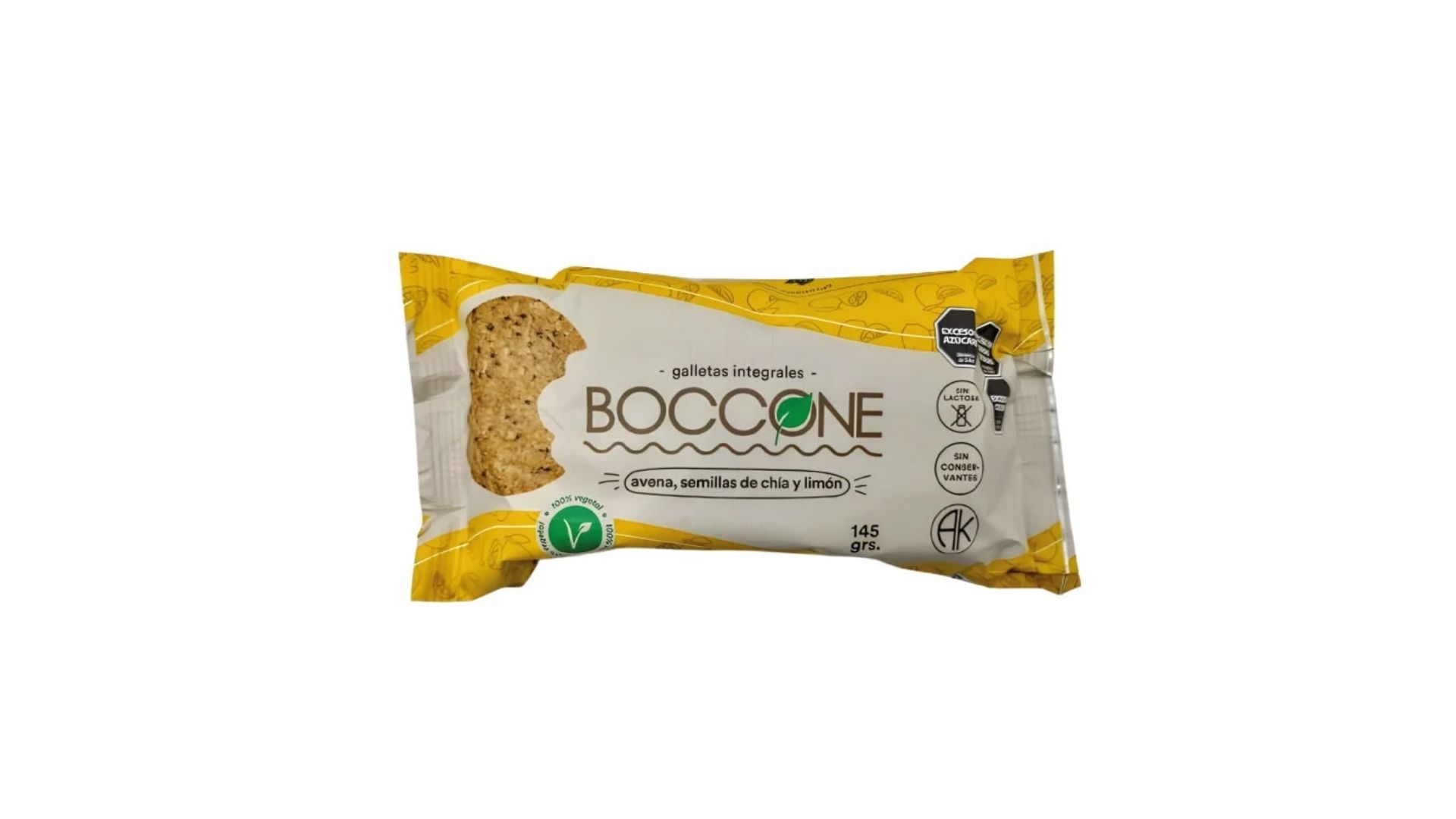BOCCONE GALLETITAS AVENA, SEM Y LIMON 145 GRS