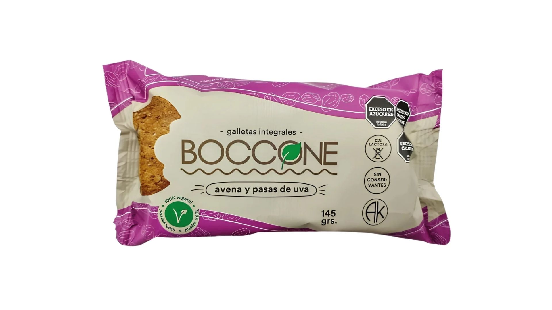 BOCCONE GALLETITAS AVENA Y PASAS 145 GRS