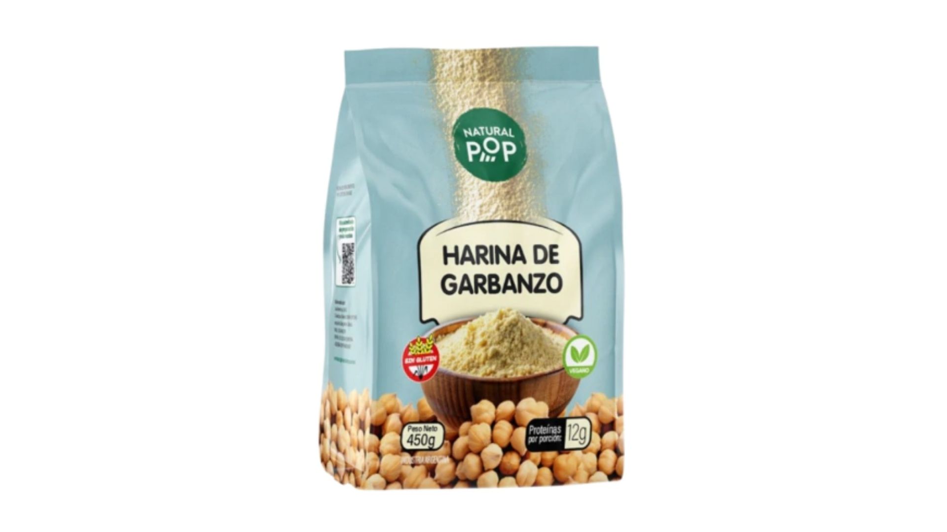 NATURAL POP HARINA DE GARBANZO 450 GRS