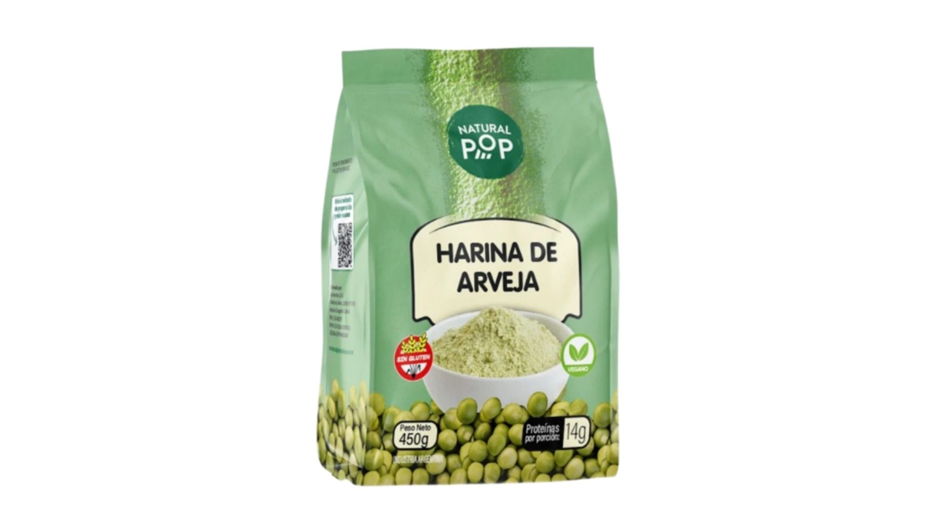 NATURAL POP HARINA DE ARVEJA 450 GRS