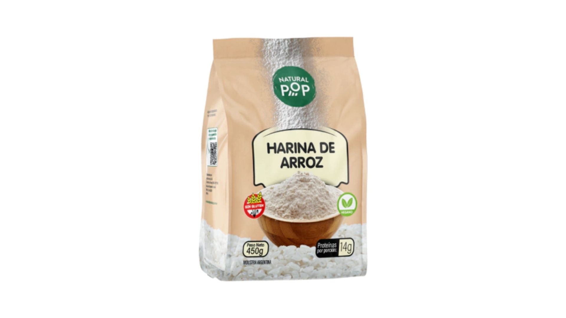 NATURAL POP HARINA DE ARROZ 450 GRS