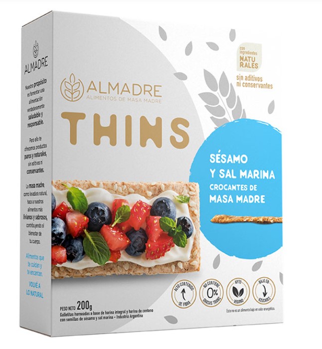 ALMADRE THINS SESAMO 200 GRS