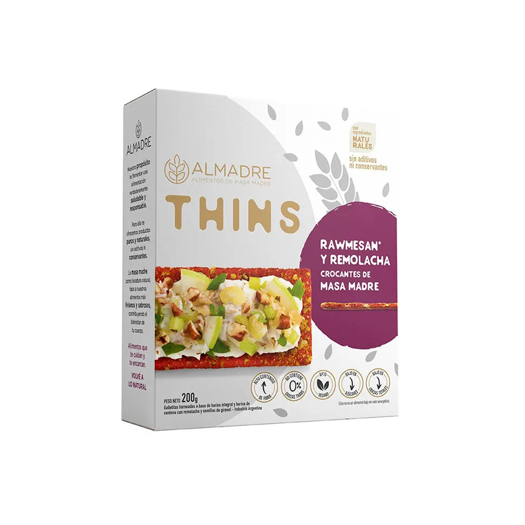ALMADRE THINS RAWMESAN Y REMOLACHA 200 GRS