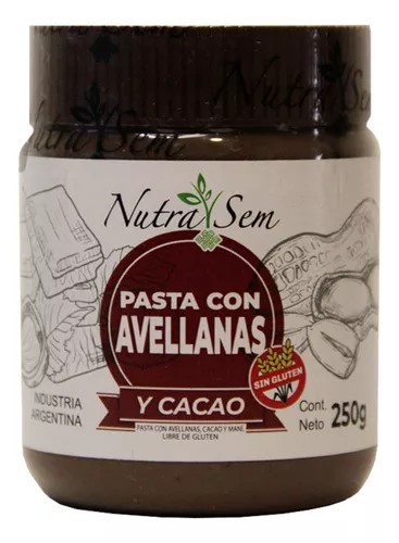 NUTRASEM PASTA CON AVELLANAS Y CACAO 250 GRS