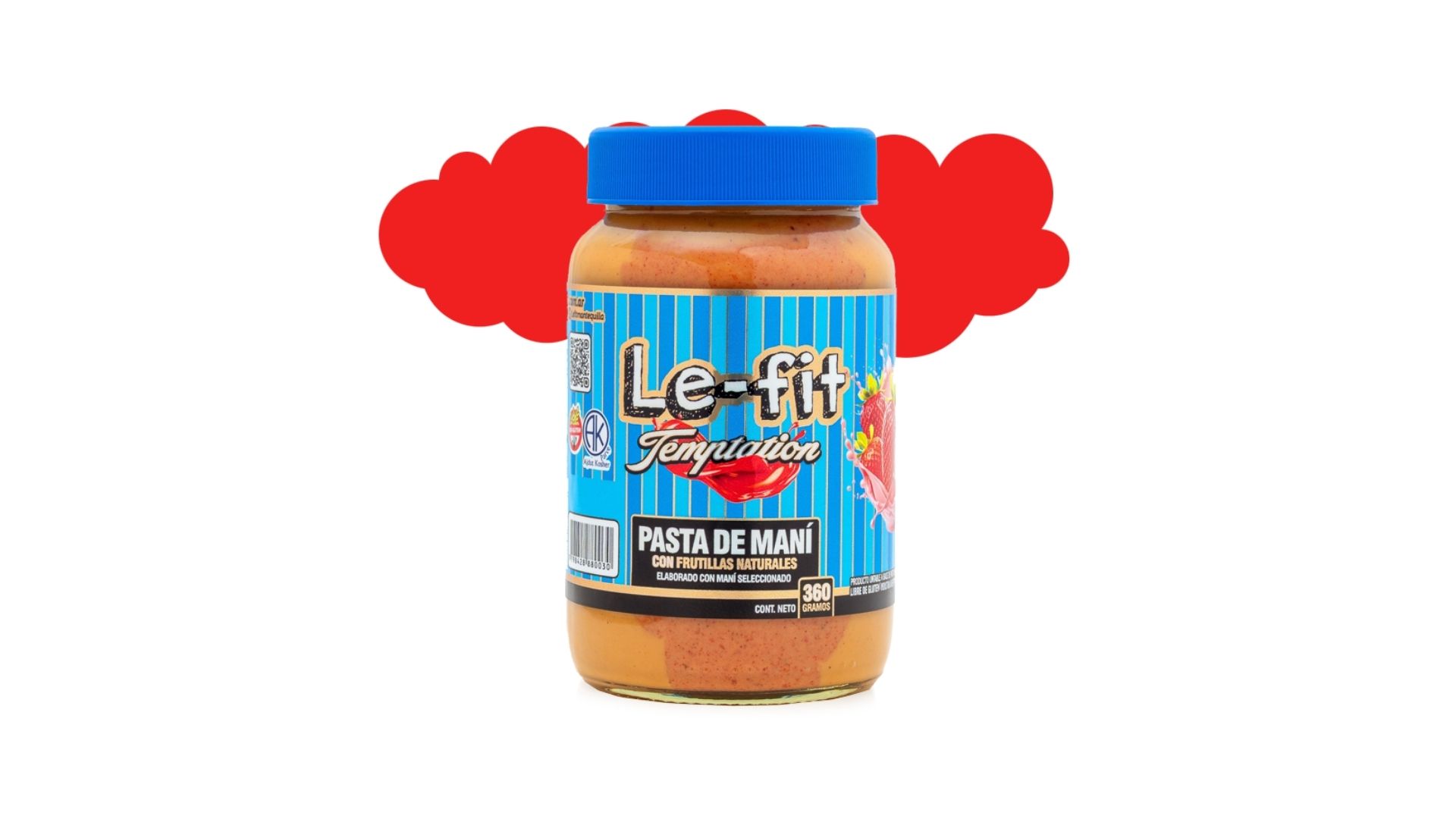 LE-FIT PASTA DE MANI CON FRUTILLAS 360 GRS